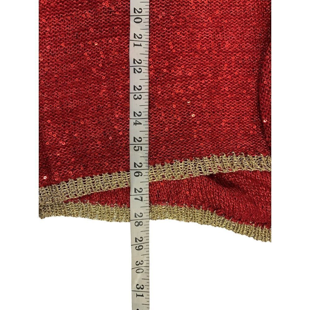 Reba Women's Sky Red & Gold Trim Women's Top - Picture 8 of 8